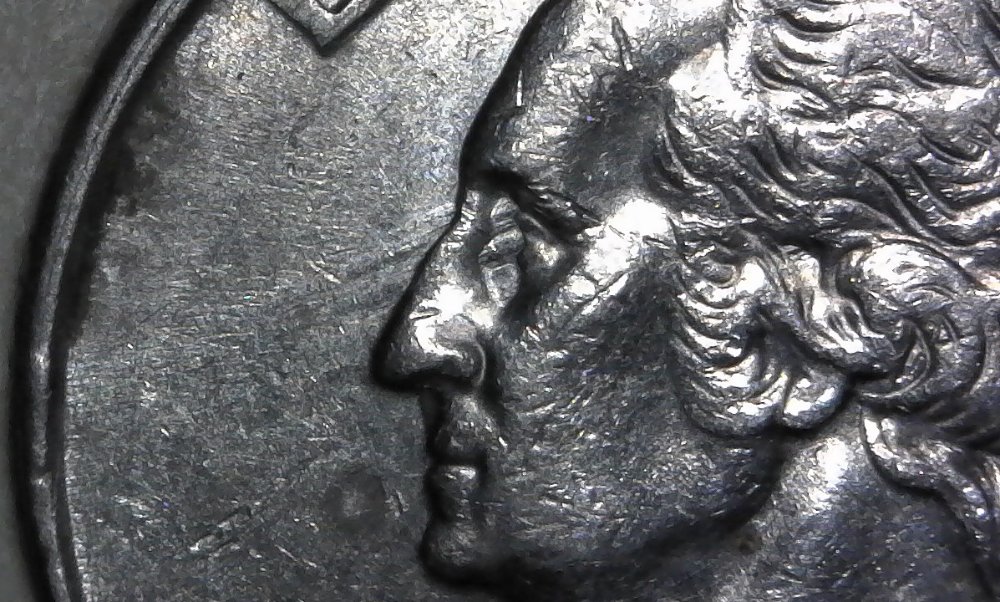 1996-P-Washington-Quarter-With-Accidental-Die-Abrasion-Feeder-Finger-Damage